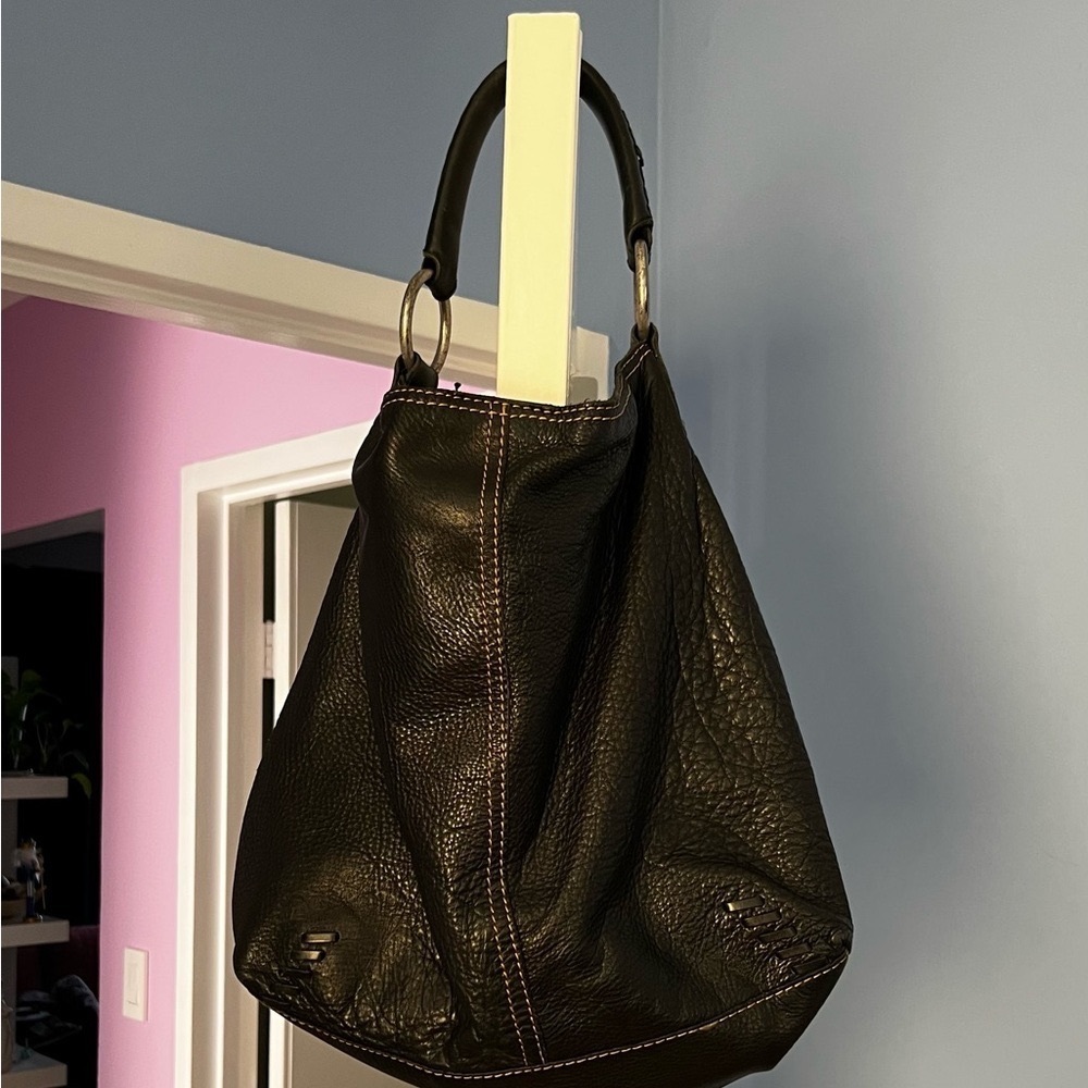 Lucky Brand Black Leather Y2K Handbag